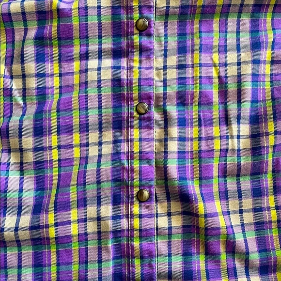 Eddie Bauer First Ascent Plaid Flannel Pearl Snap Shirt size TXL - Picture 4 of 10